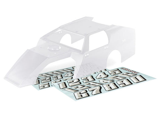 Traxxas Body, Slash® Modified (clear, trimmed, requires painting)/ decal sheets, TRA-10411