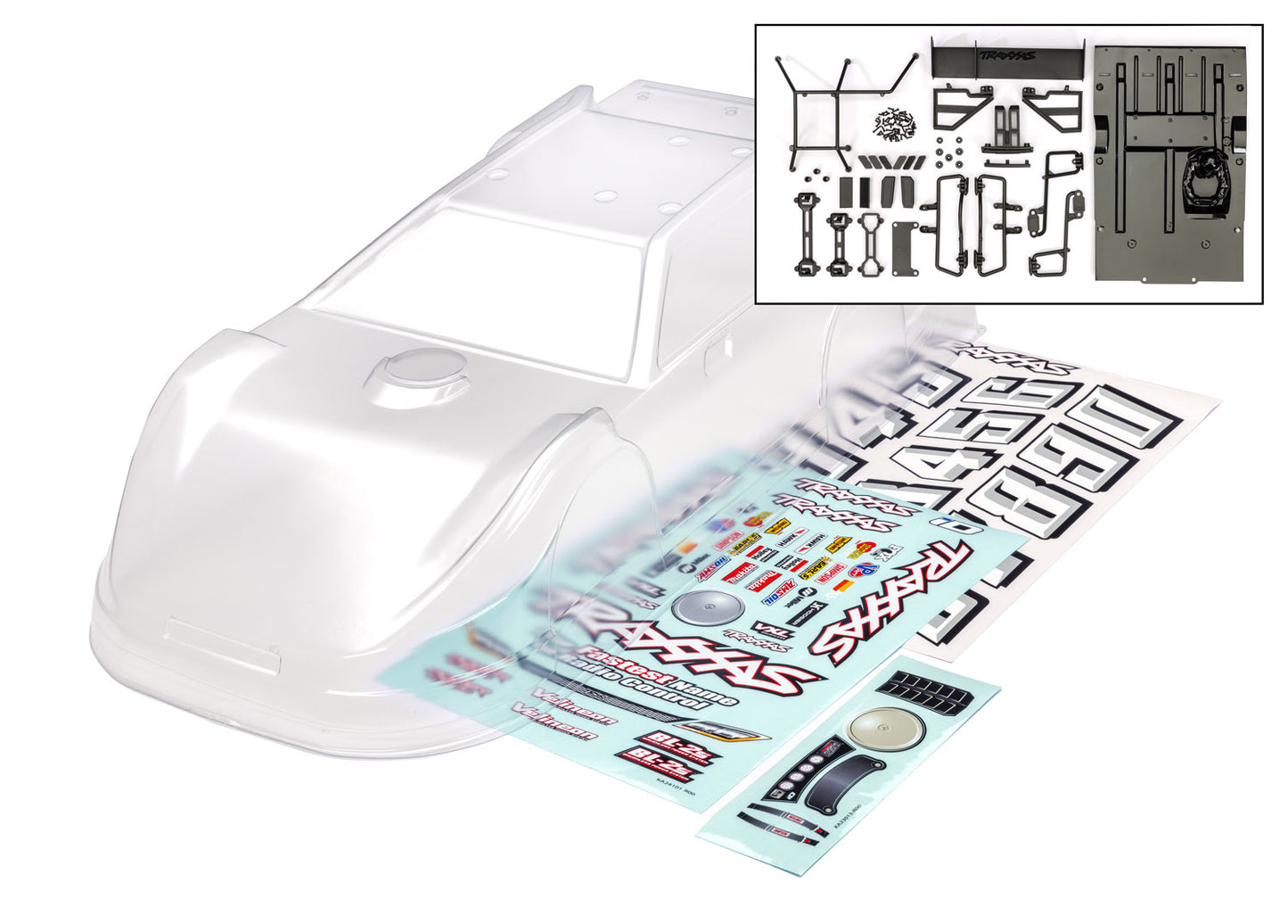 Slash Latemodel Unassembled Body Kit (clear), TRA-10423