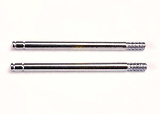 Shock shafts, steel, chrome finish (long) (2) TRA-1664