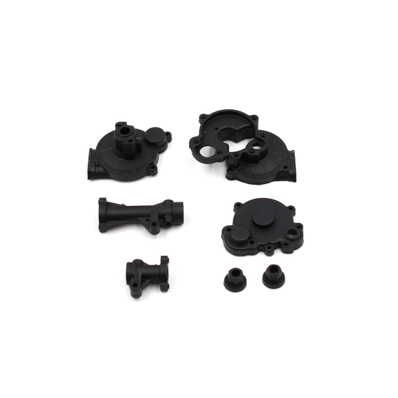 1RC Rear End Cases, Black, 1/18 Super Mod