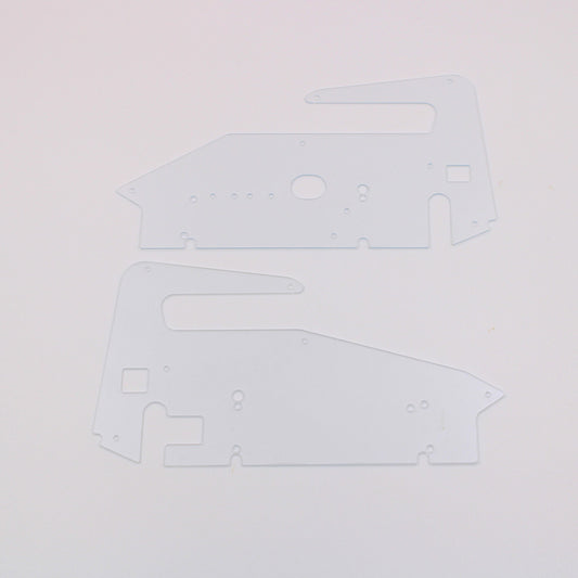 1RC Body Side Panels, LH/RH, Clear, 1/18 Midget 4.0