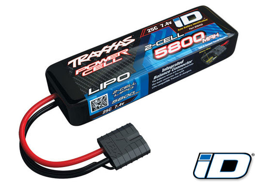 Traxxas ID 5800mah 7.4v 2-Cell 25C LiPo Battery, TRA-2843X