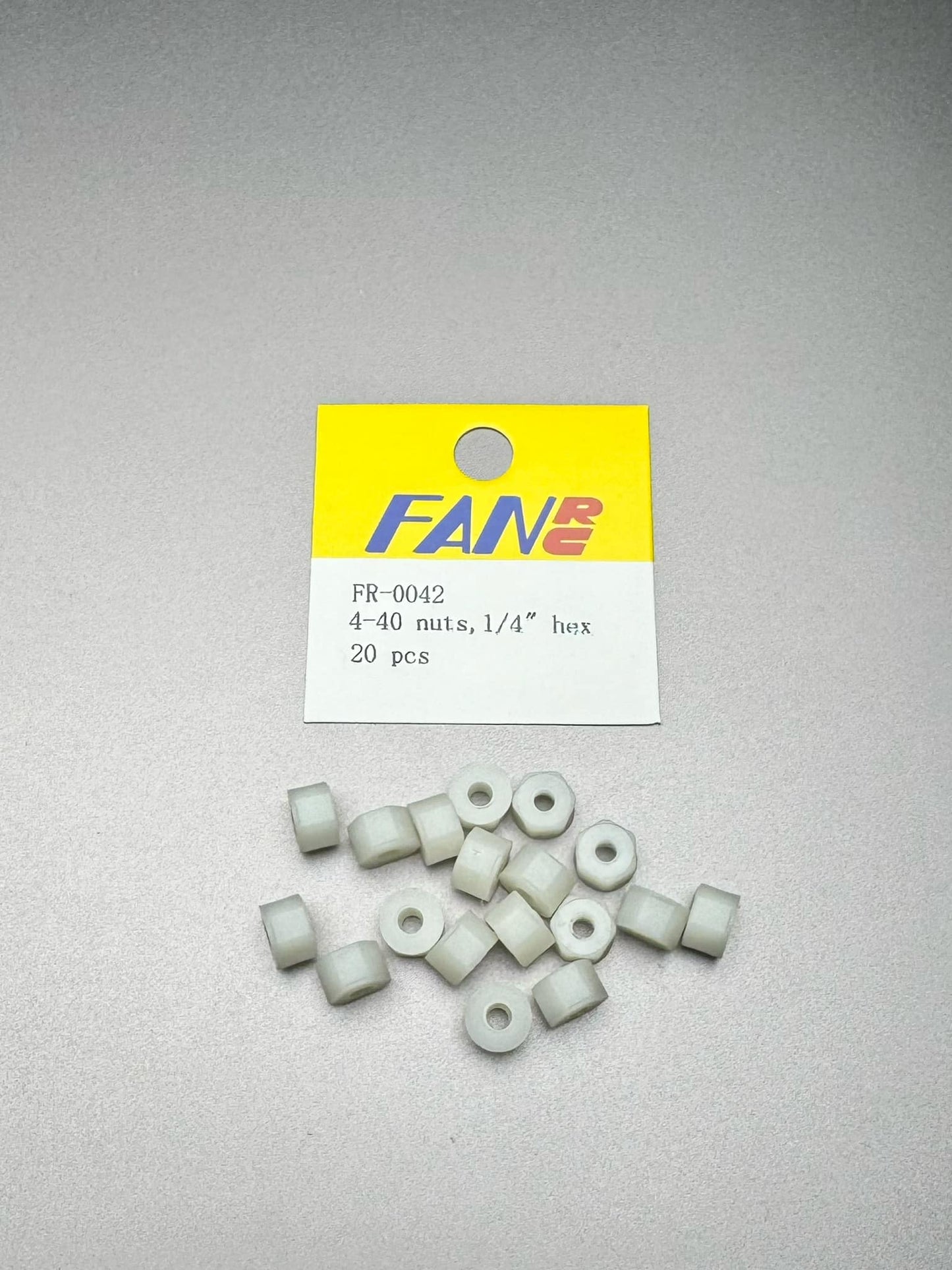 Fan RC 4-40 Nylon nuts, 1/4" Hex