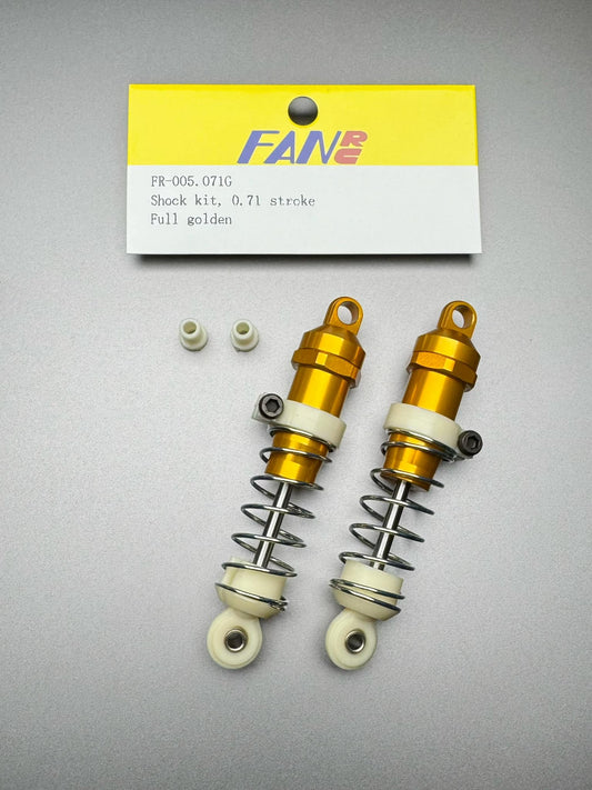 Fan RC Shock Kit, 0.71 Stroke Golden Body & Golden Cap, FR-005.071G