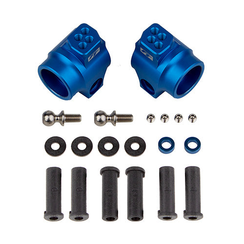 DR10/SR10 Factory Team Aluminum Rear Hub Set (Blue) (2), ASC-72011