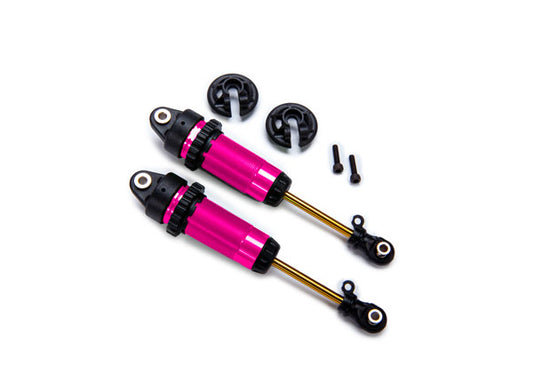 Shocks, GTR xx-long pink-anodized, PTFE-coated bodies with TiN shafts (fully assembled, without springs) (2), TRA-7462PINK