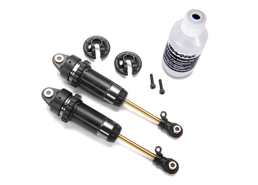 Shocks, GTR xx-long, hard-anodized, PTFE-coated bodies with TiN shafts (assembled) (2) (without springs), TRA-7462X
