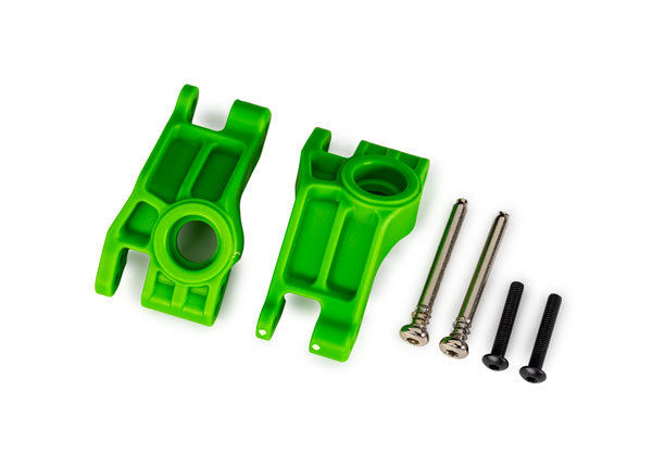 Extreme Heavy Duty Rear Stub Axle Carriers (left & right)/ 3x31mm hinge pins (2)/ 3x18mm BCS (2), TRA-9150