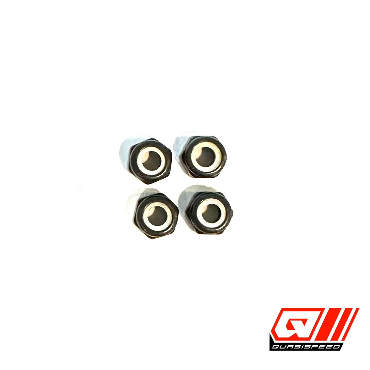 4mm Locknuts Black (4) QS-6834