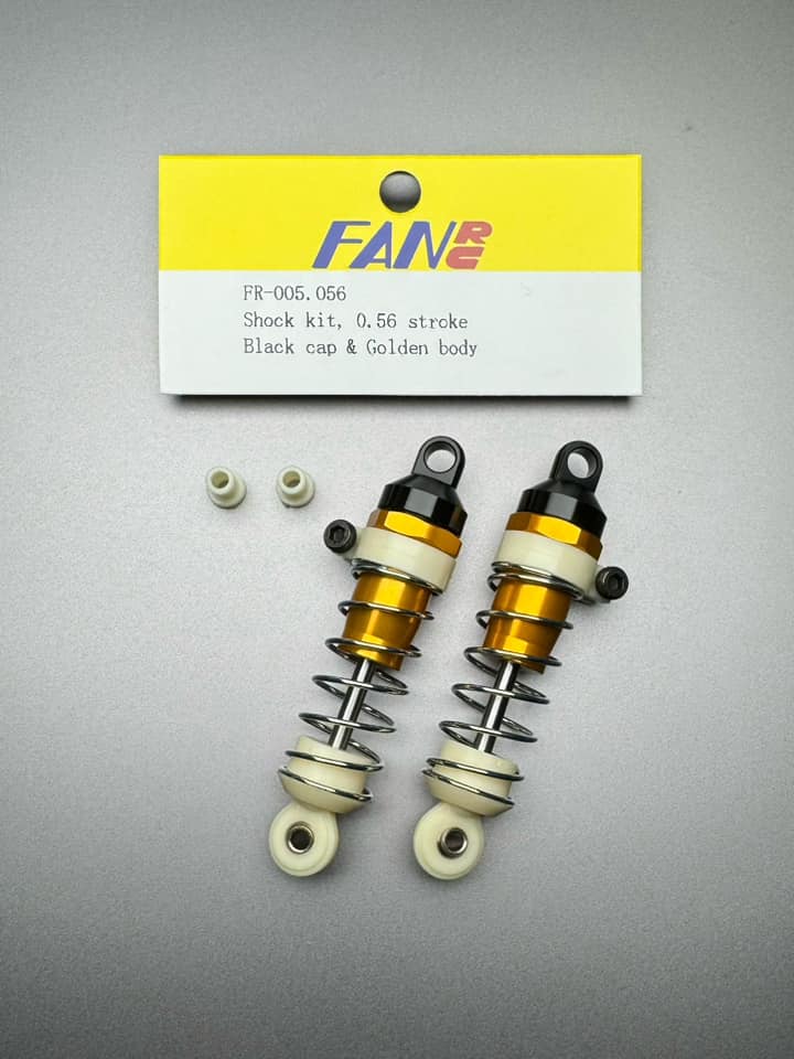 Fan RC Shock Kit, 0.56 Stroke Golden Body & Black Cap, FR-005.056