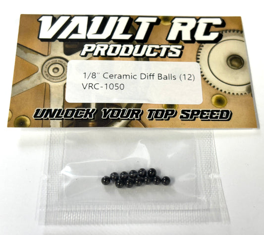 1/8" Ceramic Diff Balls (12), VRC-1050