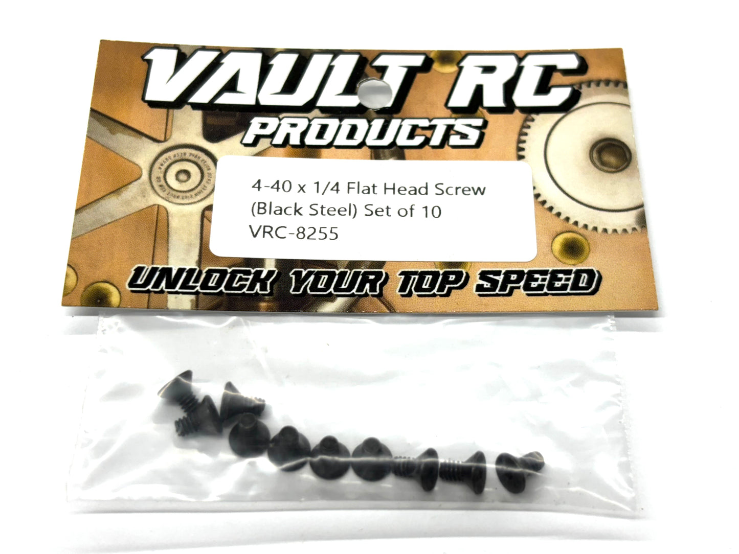 4-40 x 1/4 Flat Head Screw (Black Steel) VRC-8255