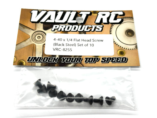 4-40 x 1/4 Flat Head Screw (Black Steel) VRC-8255