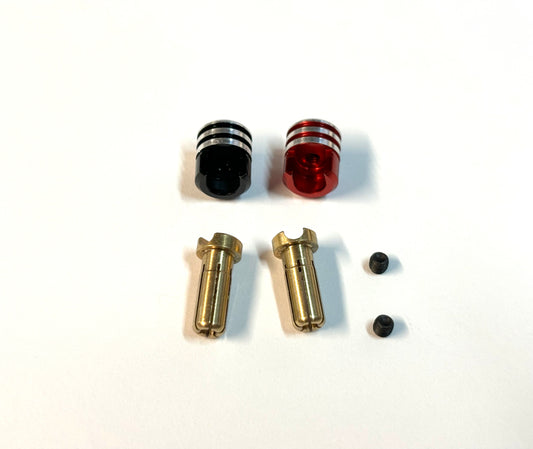 Heatsink Bullet Plug Grips w/ 5mm or 4mm Bullets (Black/Red), VRC-7024