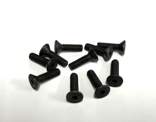 8-32 x 5/8 Flat Head Socket Cap Screws (Black Steel) Set of 10, VRC-8102