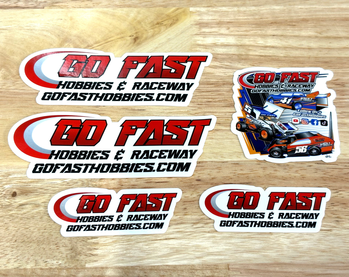 Go Fast Hobbies & Raceway Decal Sticker Pack