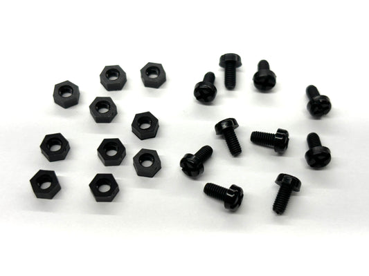 3mm x 6mm Lexan Body Screw and Nut Kit, Plastic (10 pieces ea), VRC-1015