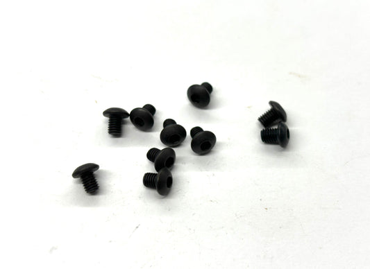 3mm x 4mm Metric Button Head Screw (Black Steel) Set of 10, VRC-8267