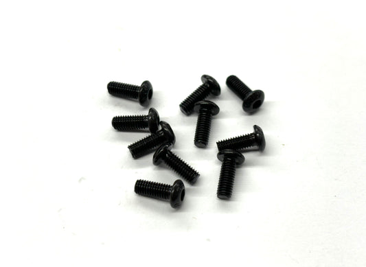 M3 x 8mm Button Head Screws (Black Steel) Set of 10, VRC-8304