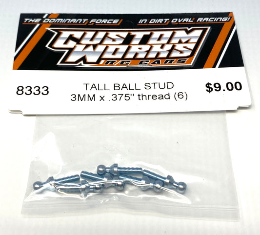 Tall Ball Stud - 3mm x 0.375" Thread (6), CW-8333