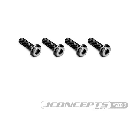 JConcepts 3x10mm Top Hat Titanium Screws (4pc), JCO-5039