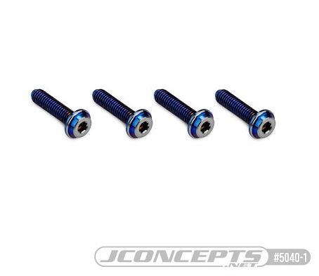 JConcepts 3x12mm Top Hat Titanium Screws (4pc), JCO-5040