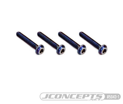 JConcepts 3x18mm Top Hat Titanium Screws (4pc), JCO-5043