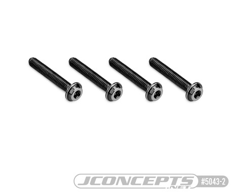 JConcepts 3x18mm Top Hat Titanium Screws (4pc), JCO-5043