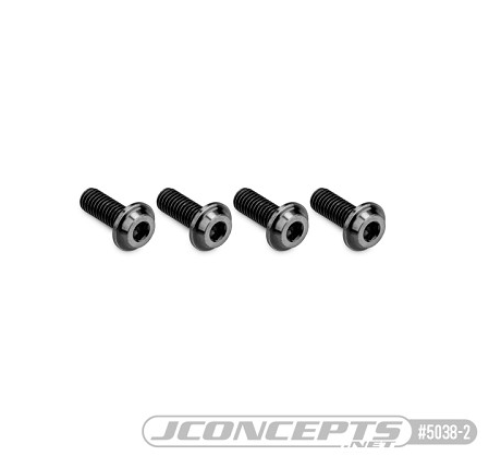 JConcepts 3x8mm Top Hat Titanium Screws (4pc), JCO-5038