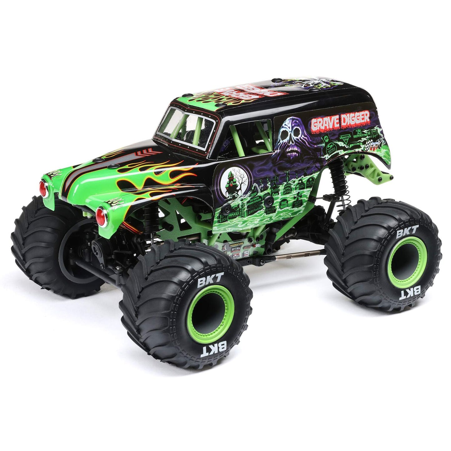 Losi 1/18 Mini LMT 4X4 Brushed Monster Truck RTR, Grave Digger - LOS01026T1