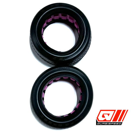 QuasiSpeed Rubber LOW PIN / LOW TREAD Front Tires with Inserts (2) QS-1615