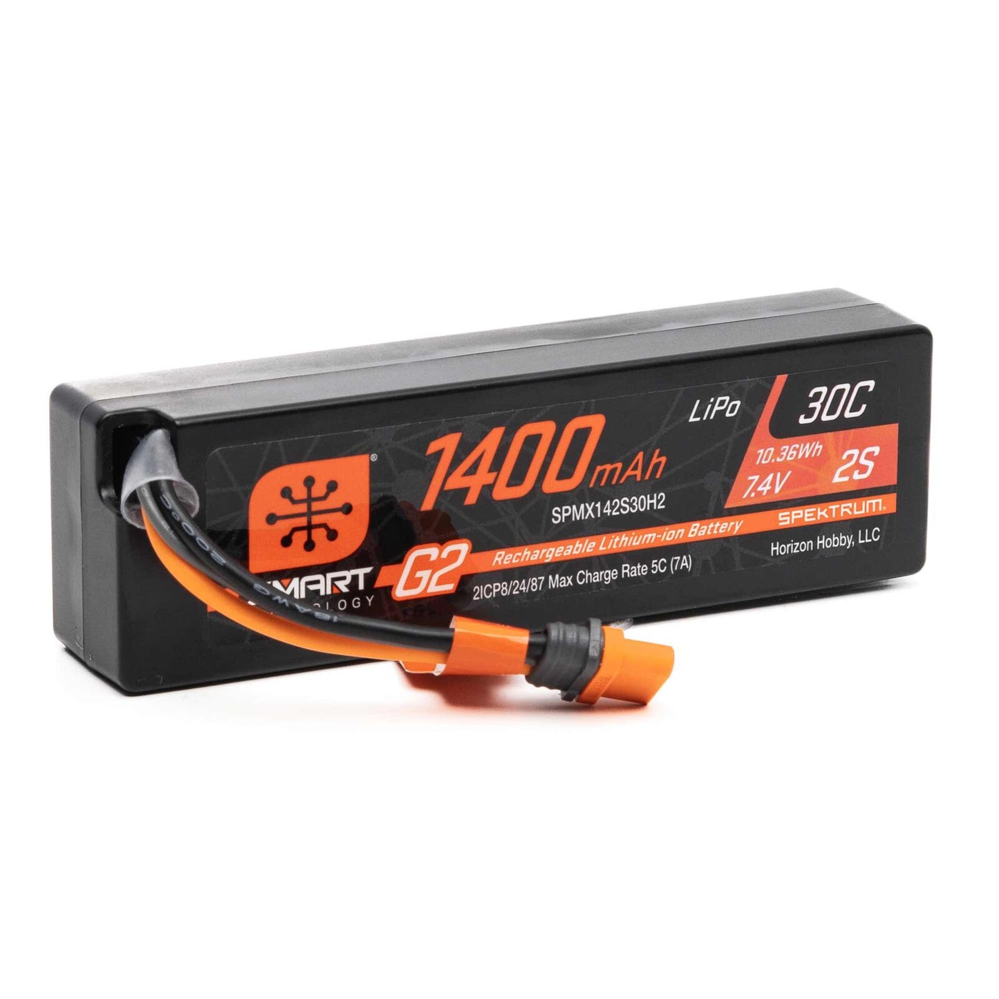 7.4V 1400mAh 2S 30C Smart G2 LiPo Battery: IC2, SPMX142S30H2