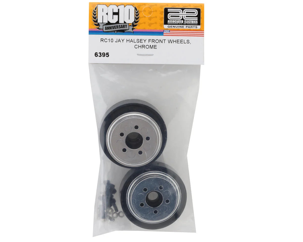 RC10 Jay Halsey Front Wheels (Chrome) (2), ASC-6395