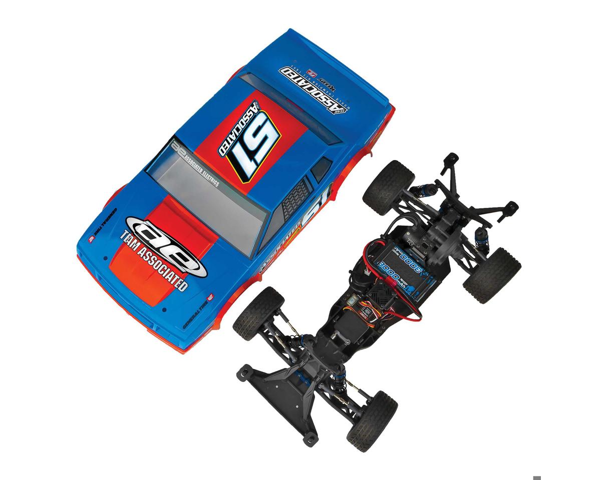 Team Associated SR10M RTR Electric Brushless 2WD Dirt Oval Car Combo (Blue) w/2.4GHz Flysky FS-G4P Radio, Battery & Charger, ASC-70033C