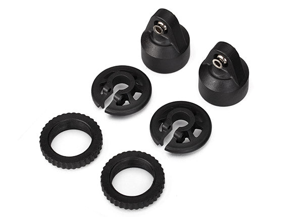 Traxxas X-Maxx Shock caps, GTX Shocks / spring perch / adjusters (for 2 shocks), TRA-7764