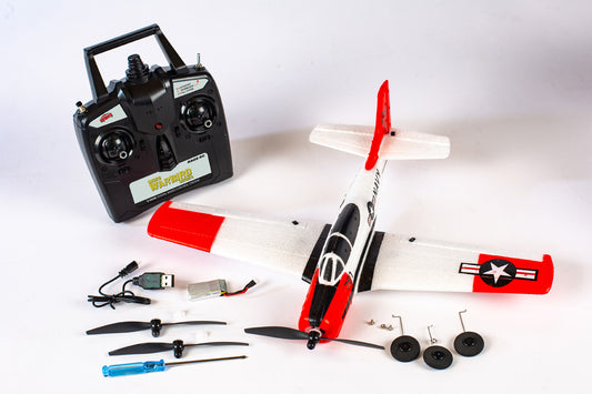 T-28 Trojan Micro RTF Airplane with PASS (Pilot Assist Stability Software) System