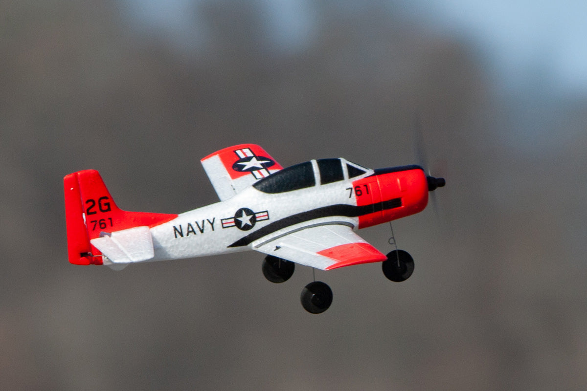 T-28 Trojan Micro RTF Airplane with PASS (Pilot Assist Stability Software) System