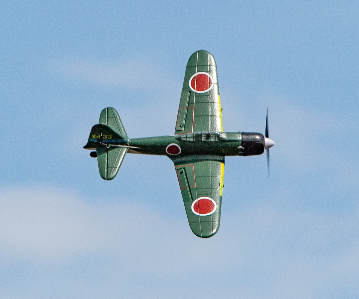 Mitsubishi A6M Zero Micro RTF Airplane with PASS (Pilot Assist Stability Software) System