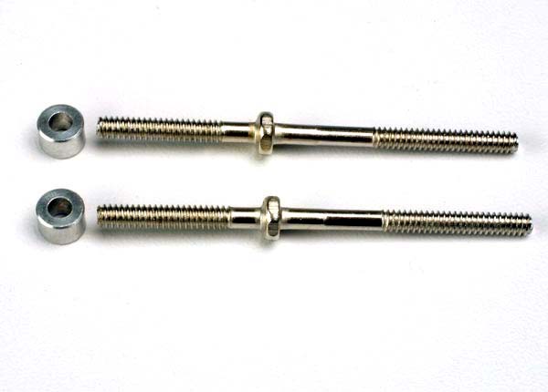 TRA-1937 Turnbuckles (54mm) (2)/ 3x6x4mm aluminum spacers (rear camber links)