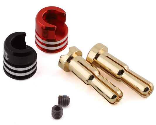 1UP Racing Heatsink Bullet Plug Grips w/4-5mm Bullets (Black/Red) 1UP-190437