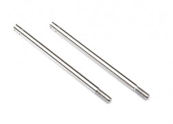 Shock shafts, steel, chrome finish (xx-long) (2) TRA-2656