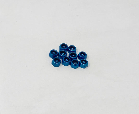 3mm Hex Lock Nut Low Profile 5.5mm Hex (Blue), VRC-30147