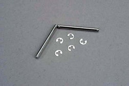 Suspension pins, 2.5x29mm (king pins) w/ e-clips (2) (strengthens caster blocks) for 2WD Slash TRA-3740