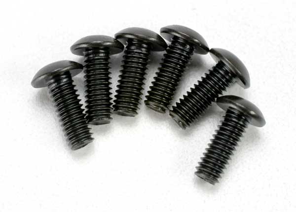 Screws, 4x12mm button-head machine (hex drive) (6) TRA-3937