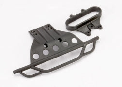 Bumper, front/ bumper mount, front (black) TRA-5835