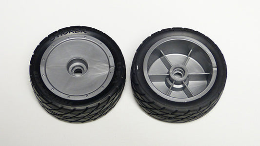 Sticker 2 Front Pre-Mounted Rubber Tires (Std, Org)