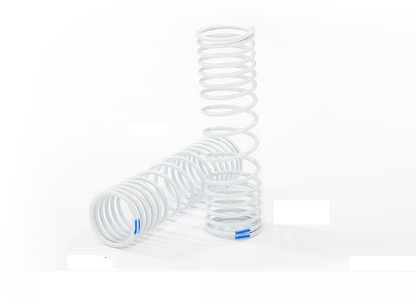 TRA-6868 Traxxas Springs, rear (progressive, +20% rate, blue) (2)