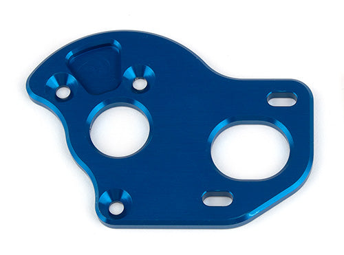 RC10T6.2 Laydown Motor Plate, blue aluminum ASC-71145