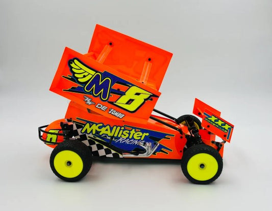 McAllister Racing Port Royal Sprint Body (Complete with Wings) 7 in x 7 in, fits CW cage, 750