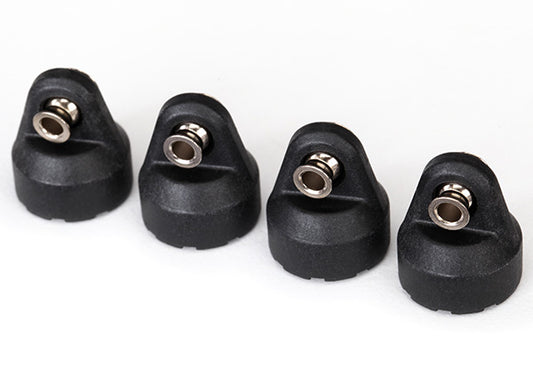 Shock caps (black) (4) (assembled with hollow balls) TRA-8361